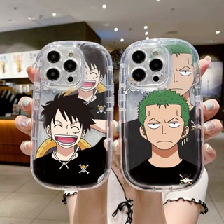 เคสโทรศัพท์มือถือ TPU แบบนิ่ม ลายการ์ตูนวันพีช ลูฟี่ โซโล สําหรับ iPhone 6 Plus 6S Plus 7 Plus 8 Plus XS Max XR 11 Pro Max