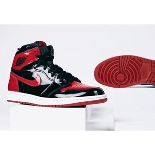 Ua รองเท้าผ้าใบลําลอง สําหรับผู้ชาย เหมาะกับการเล่นบาสเก็ตบอล jordan 1 OG Bred Patent LGQW