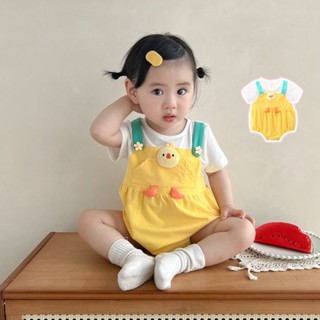 ฤดูร ้ อนใหม ่ เด ็ กทารกแขนสั ้ นบอดี ้ สูท 0-24 เดือนสาวผ …