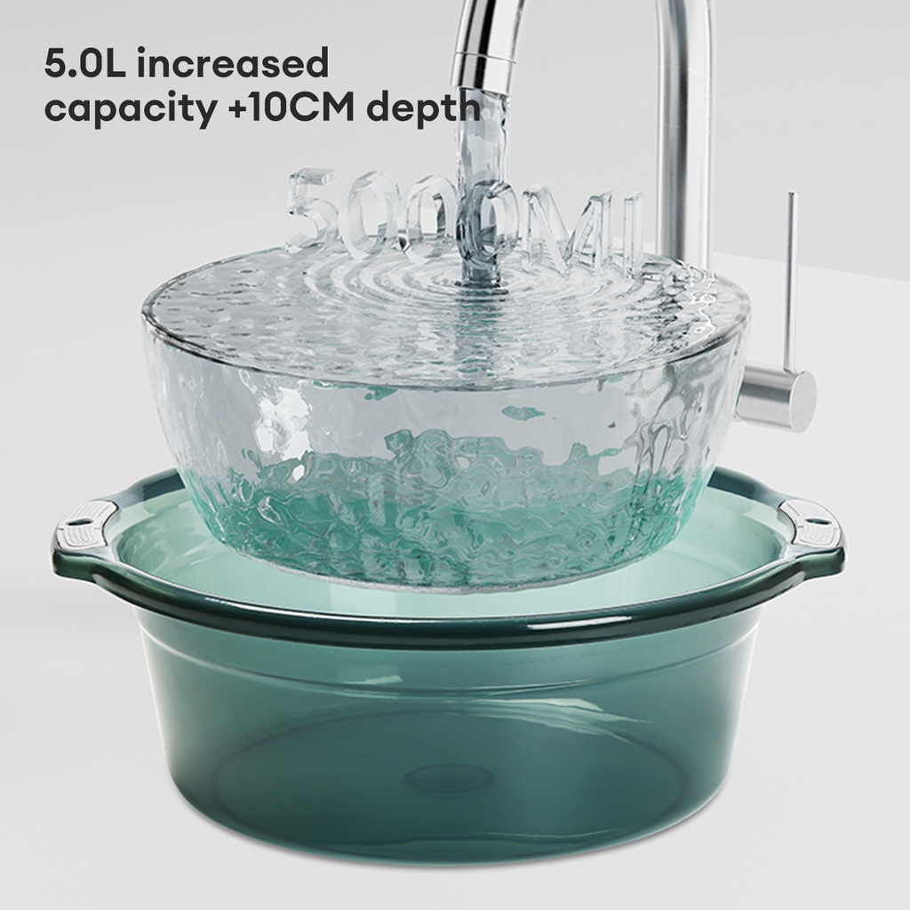 Jujiajia อ่างล้างหน้า พลาสติกหนา ขนาดใหญ่ ป้องกันแบคทีเรีย ทนทาน สําหรับใช้ในครัวเรือน - รูปที่ 3