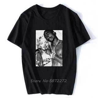 เสื้อยืด พิมพ์ลาย Marilyn Monroe 2Pac Tupac Shakur สไตล์สตรีท สําหรับผู้ชาย