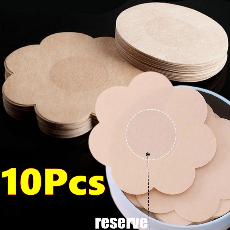 1/5 คู่ ผ้าปิดหัวนม ผู้หญิง จุกนม พีช มองไม่เห็น บรา แผ่นรอง หัวใจ ดอกไม้ สติกเกอร์หน้าอก กลีบดอกไม้ กลม สติกเกอร์หัวนม