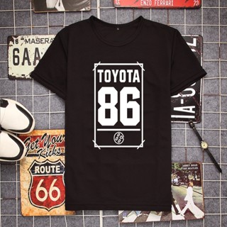 Attitude เสื้อยืดแขนสั้น ผ้าฝ้าย พิมพ์ลายรถยนต์ สไตล์ฮิปฮอป GT86