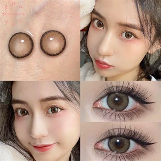 คอนแทคเลนส์ สีน้ําตาลข้าว ธรรมชาติ สําหรับดวงตา ขนาดใหญ่