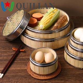 Quillan หม้อนึ่งไม้ไผ่ สําหรับทําอาหาร ซาลาเปา