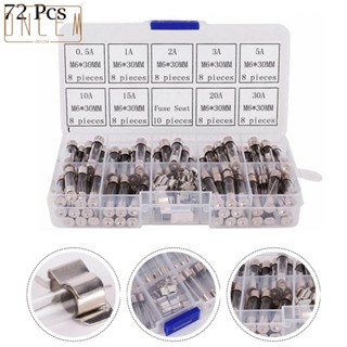 【ONCEMOREAGAIN】Fuse Kit 250V 6x30mm 72pcs Assorted Kit Ceramic Fuse Electrical Fast Blow