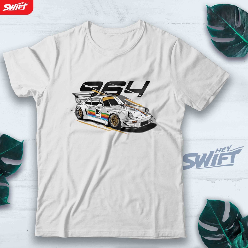 PORSCHE เสื้อยืดปอร์เช่ 964 RWB TSHIRT เสื้อผ้า DISTRO ท็อปที