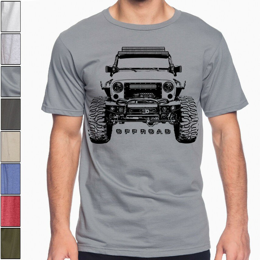 Off Road Fan Wrangler Men T Shirt Rally Dakar Sahara หลากสี Rubicon Jeep cotten tee