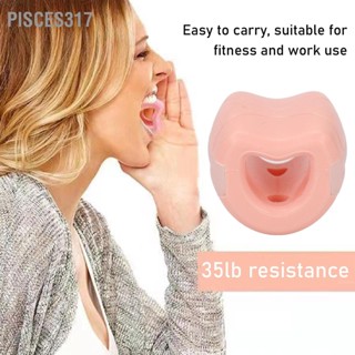 Pisces317 Jaw Exerciser Tablet Professional แบบพกพา สีชมพู ซิลิโคนอ่อนนุ่ม Masseter Trainer Shaper with Lanyard 35lbs