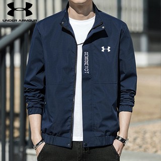 Under.armour เสื้อแจ็กเก็ต คอปกตั้ง แบบนิ่ม พิมพ์ลาย ระบายอากาศ สวมใส่สบาย เป็นมิตรกับผิว แฟชั่นสําหรับผู้ชาย [M-4XL]