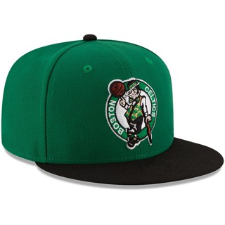 หมวกเบสบอล พิมพ์ลายโลโก้ Boston Celtics สีพื้น แฟชั่นสําหรับเด็ก HQVO