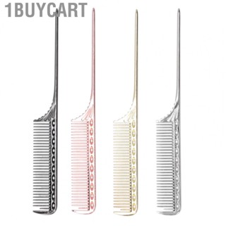 1buycart 4 Pieces Fine Tooth Tail Comb Portable Aluminum Pintail Salon