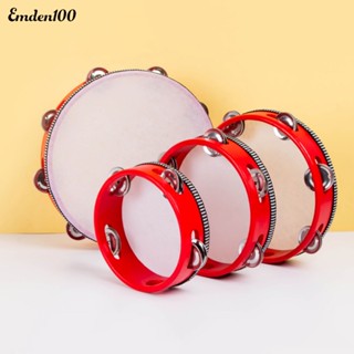 Emden100 กลองแทมบูรีน สีแดง ของเล่นสําหรับเด็ก วัยหัดเดิน ผู้ปกครอง และเด็ก