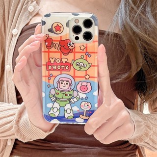 เคสโทรศัพท์มือถือ ซิลิโคนแข็ง กันกระแทก สองชั้น ลายการ์ตูน Buzz Lightyear น่ารัก สําหรับ Apple Iphone 14Promax 14 12 11 13Pro plus