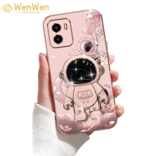 Wenwen เคสโทรศัพท์มือถือแบบนิ่ม TPU กันกระแทก ลายนักบินอวกาศ 3D พร้อมที่ตั้งวาง บางมาก สําหรับ Redmi A1 4G 2022