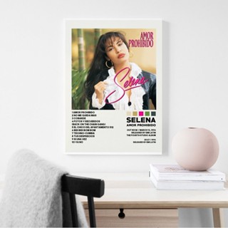 โปสเตอร์อัลบั้มรูปภาพ Selena Amor Prohibido สําหรับตกแต่งบ้าน ห้อง