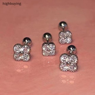 [highbuying] ใหม่ พร้อมส่ง ต่างหูกระดูกหู เพทาย แบบเกลียว สําหรับผู้หญิง 1 คู่