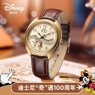 (($Most Popular$) Disney นาฬิกาข้อมือควอตซ์แฟชั่น แบรนด์ Co ครบรอบ 100 ปี สไตล์เรโทร สําหรับผู้หญิง