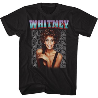 เสื้อยืด พิมพ์ลาย Whitney Houston Im Every สําหรับผู้หญิง