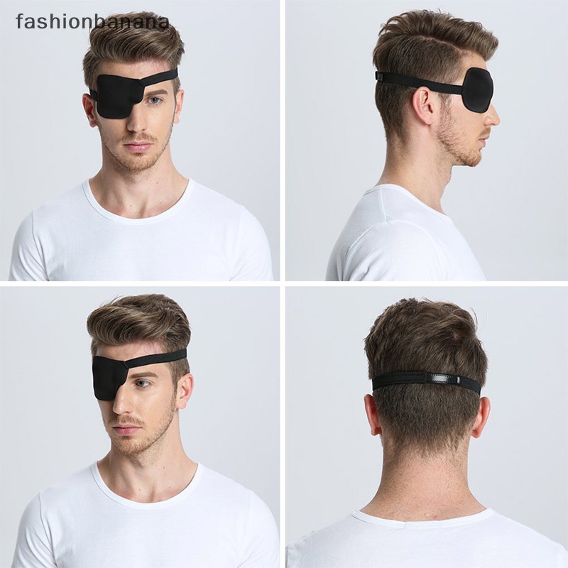 [fashionbanana] แผ่นปิดตาโจรสลัด ตาเดียว สีดํา ตาเดียว เว้า ตาข้างเดียว ใหม่ พร้อมส่ง