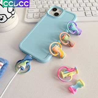 Cclcc ตัวป้องกันสายเคเบิล หลากสี เรียบง่าย สําหรับ Android/iPhone Usb สายเคเบิลข้อมูล ปลอกป้องกัน ออแกไนเซอร์