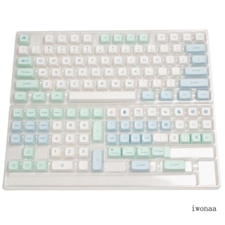 Iwo ปุ่มกดคีย์บอร์ด 135 คีย์ PBT XDA สีมิ้นท์