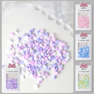 เรซิ่นรูปหัวใจ ขนาดเล็ก สําหรับตกแต่งเล็บ DIY 100 ชิ้น