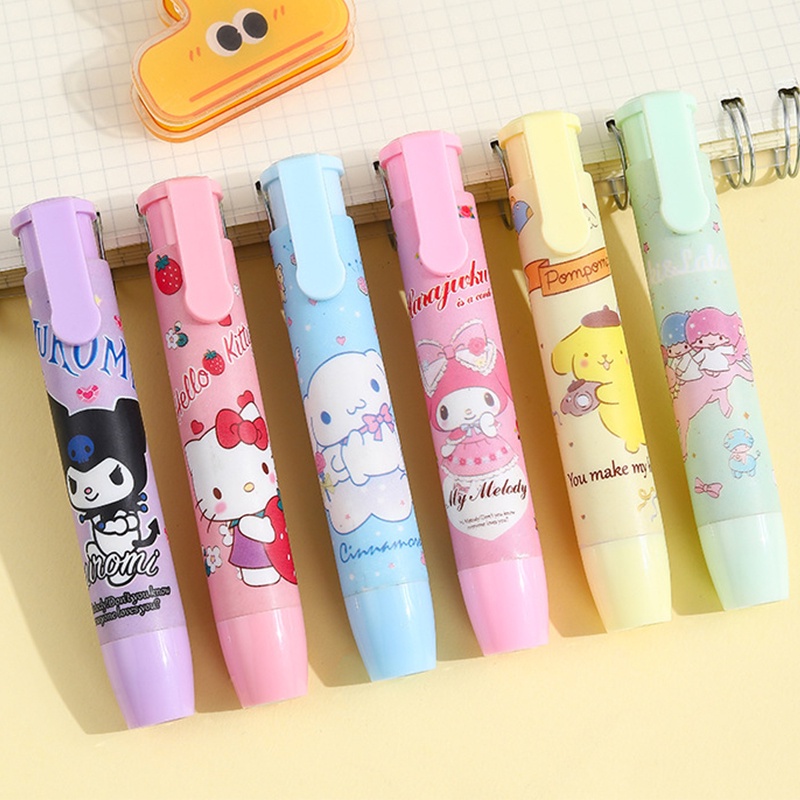 Eraser & Correction Supplies 8 บาท Sanrio Kawaii นักเรียน ยางลบ ลายอนิเมะ กดยางลบ สร้างสรรค์ โรงเรียน การเรียนรู้ เครื่องเขียน Mymelody Kuromi Cinnamoroll Stationery