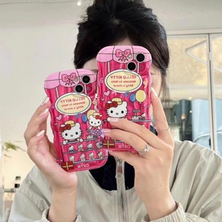 เคสโทรศัพท์มือถือ กันลื่น ลายคิตตี้น่ารัก พร้อมสายโซ่คล้อง สําหรับ iPhone 14Pro Max 14Pro 14 13 Pro 13Pro Max 12 Pro Max 12 Pro 12 11