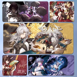 Honkai: Star Rail Oversized mouse pad Jing Yuan Keyboard pad Kafka Anime game peripheral Silver Wolf computer table mat Tingyun custom Honkai : Star รางรถไฟขนาดใหญ่แผ่นรองเมาส์สำหรับคีย์บอร์ด Kafka เกมต่อพ่วงสีเงินหมาป่าคอมพิวเตอร์โต๊ะทำงาน tinguru