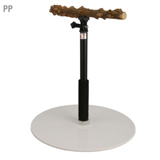 PP ปรับนก Perch แบบพกพาที่ถอดออกได้ Parrot Play Stand สำหรับการเดินทางในร่มกลางแจ้ง