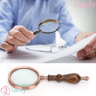 LANFY แว่นขยาย แบบมือถือ คุณภาพสูง สไตล์วินเทจ เรโทร สําหรับอ่านหนังสือ เครื่องประดับ