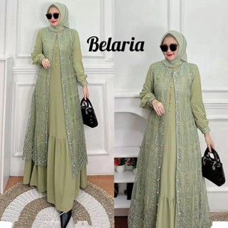 - Belaria Dress Maxy Tille Apk Mutiara Modern Muslim Gamis ชุดเดรสปาร์ตี้ ไซซ์ XL