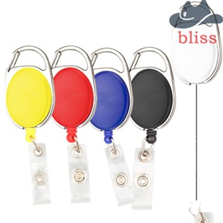 BLISS พวงกุญแจคาราบิเนอร์ 10 สี ดึงง่าย พร้อมสายคล้อง และตัวล็อก สําหรับสํานักงาน