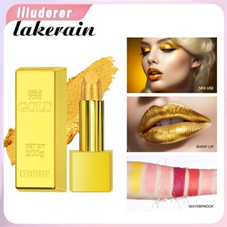 ชุดลิปสติก Lakerain Gold ลิปสติก Gold Square ลิปสติกเนื้อแมท ลิปสติก Lasting Flow Gold HO