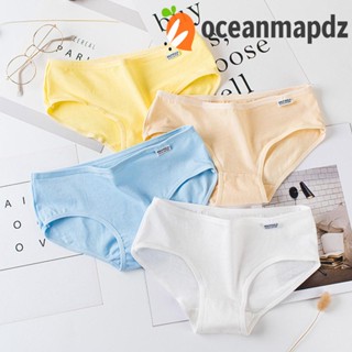 OCEANMAPDZ กางเกงชั้นใน กางเกงขาสั้น ผ้าฝ้าย สีพื้น สําหรับผู้หญิง