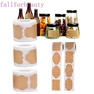 FALLFORBEAUTY สติกเกอร์ฉลาก DIY สําหรับติดขวดเครื่องเทศ 300 ชิ้น ต่อม้วน