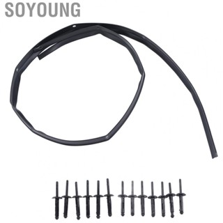 Soyoung Front Fascia Bumper Hood Seal  Perfect Fit 68051392AA Black for Vehicle