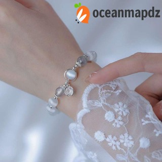 OCEANMAPDZ เครื่องประดับ สร้อยข้อมือ เชือกคล้องมือ จี้รูปดาว ประดับโบว์ แฮนด์เมด เหมาะกับของขวัญ แฟชั่นสําหรับผู้หญิง