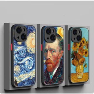 เคสโทรศัพท์มือถือนิ่ม ป้องกันเลนส์ ลาย Van Gogh starry night สุดเท่ สําหรับ iPhone 12 13 Plus 14 Pro Max 117WES