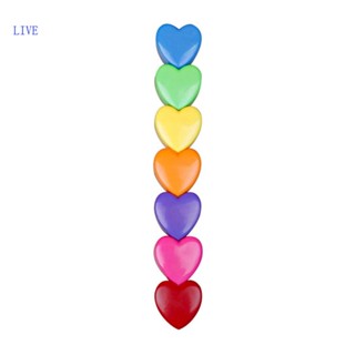 Live ชุดปากกามาร์กเกอร์ ไฮไลท์ รูปหัวใจ ขนาดเล็ก 7 ชิ้น