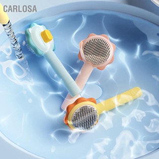 CARLOSA แปรงสุนัขเหมาะกับการทำงาน ABS เข็มสแตนเลสสไตล์การ์ตูน Pet Grooming หวีสำหรับกำจัดขนแมว