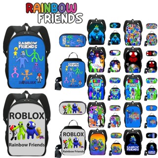 ใหม่ล่าสุด กระเป๋าเป้สะพายหลัง ลายการ์ตูน Rainbow Friends เหมาะกับนักเรียนประถม สามชุด