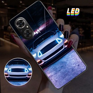 Mg เคสโทรศัพท์มือถือแบบแก้ว พร้อมไฟ LED สําหรับ Samsung S23ULTRA S23Plus S21Plus S22Plus S22ULTRA S20PLUS A53 A73 A12 A14 A72 A71 A52 A51 A32 A21S NOTE10 10Plus NOTE20ultra Supercar 01