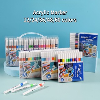 [LC] ปากกามาร์กเกอร์อะคริลิค 24/48 สี สําหรับเด็ก