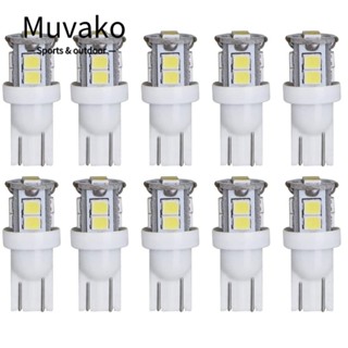 MUVAKO หลอดไฟติดป้ายทะเบียนรถยนต์ 12V COB 5730 5SMD 10 ชิ้น