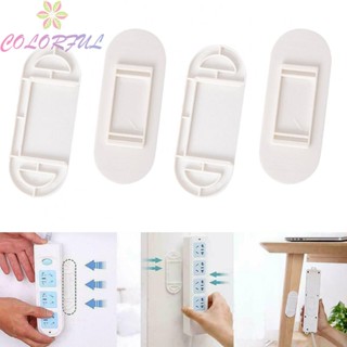 【COLORFUL】Power Holder 4pcs Household Patch Board Row Insert Holder Wall-mounted