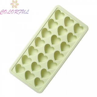 【COLORFUL】Silicone Mold Heart Ice Tray Silicone With Cover 1pcs 200g Creative Silicone Box