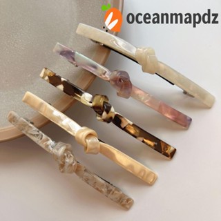 OCEANMAPDZ กิ๊บติดผม แบบผูกปม แฟชั่นฤดูใบไม้ผลิ สไตล์เรโทร สําหรับผู้หญิง