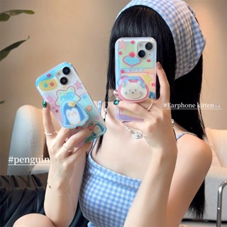 เคสโทรศัพท์มือถือ แบบแข็ง ลายการ์ตูน พร้อมขาตั้ง สําหรับ iPhone 11 12 12Pro 12promax 13 14Pro 13Pro 13promax 14 14promax